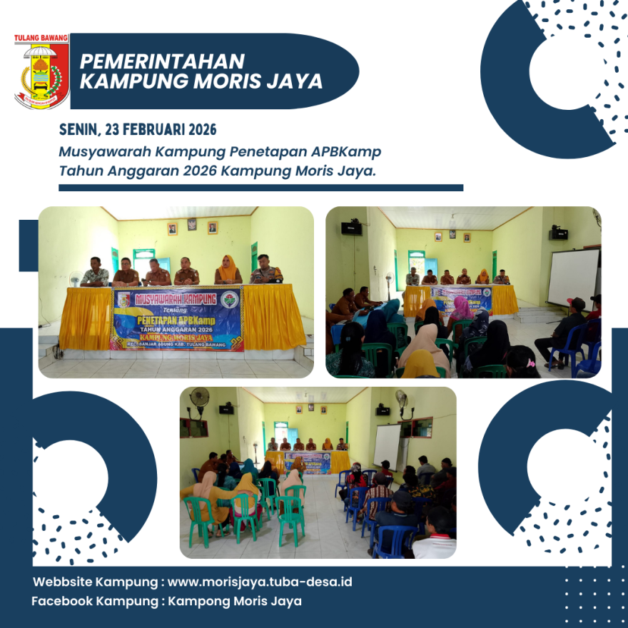 Musyawarah Kampung Penetapan APBKamp Tahun Anggaran 2026 Kampung Moris Jaya Berlangsung Khidmat dan Transparan.