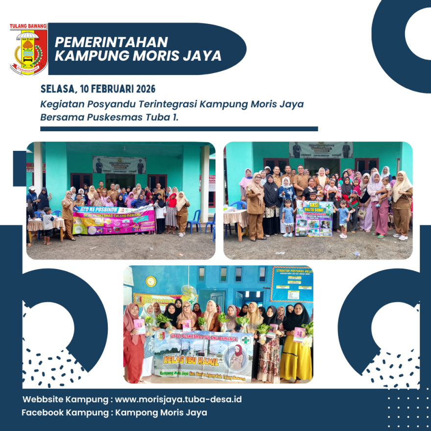 Kegiatan Posyandu Terintegrasi Kampung Moris Jaya Bersama Puskesmas Tuba 1.