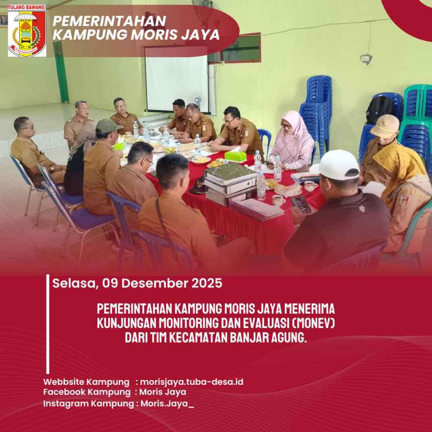 Monitoring dan Evaluasi APBKAM Tahap II DD Tahun 2025 oleh Tim Kecamatan Banjar Agung di Kampung Moris Jaya